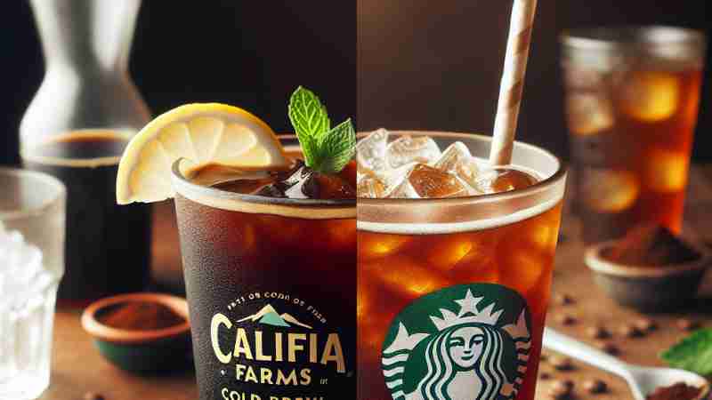 A Battle of Flavors: Califia Farms versus Starbucks in the Cold Brew Arena, Concept art for illustrative purpose, tags: der - Monok