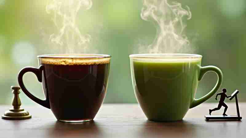 Which Beverage is Better for Fat Loss: Green Coffee or Black Coffee?, Concept art for illustrative purpose, tags: grüner oder schwarzer - Monok